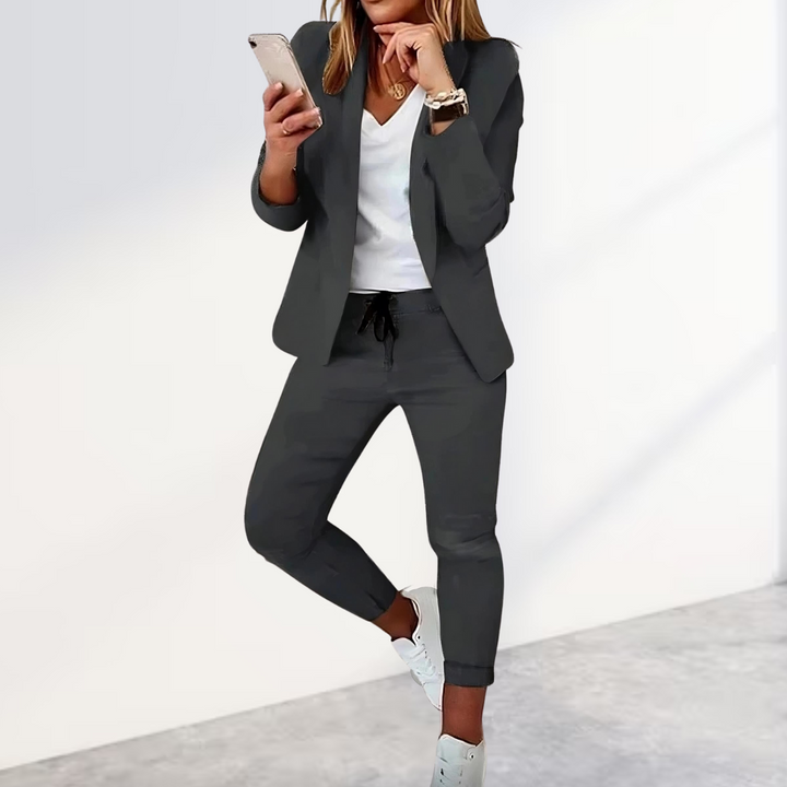Luvik | Tyylikäs Blazer & Housu Setti