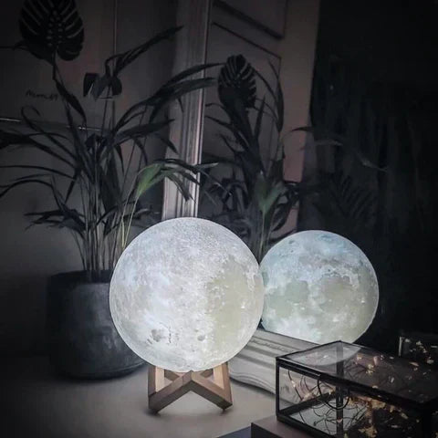 Luvikno | Moon lampe - Lunar - Oppladbar - Berøringskontroll