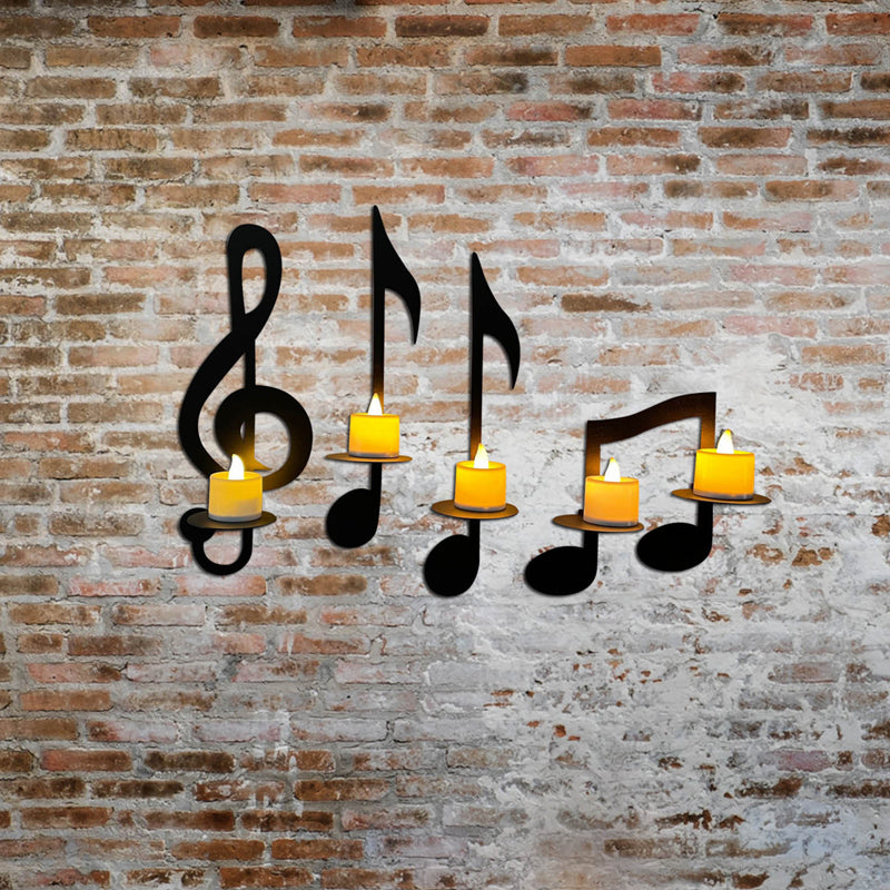 Svart Musikknot Vegglampe Luvikno