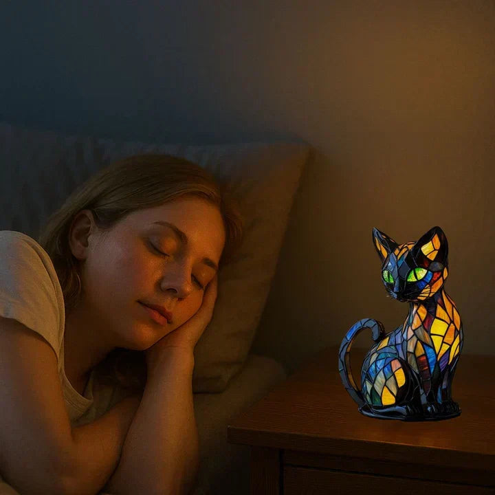 Lumikat Håndlaget Lysende Kattelampe – Atmosfærisk Belysning og Gave | Luvikno