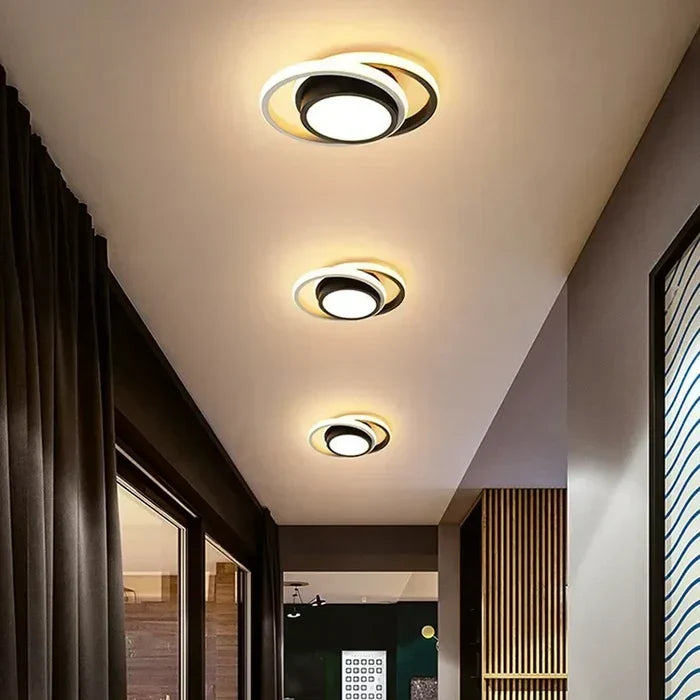 Moderne LED Taklampe med Dobbelt Ringdesign - Twilight Rings | Luvikno