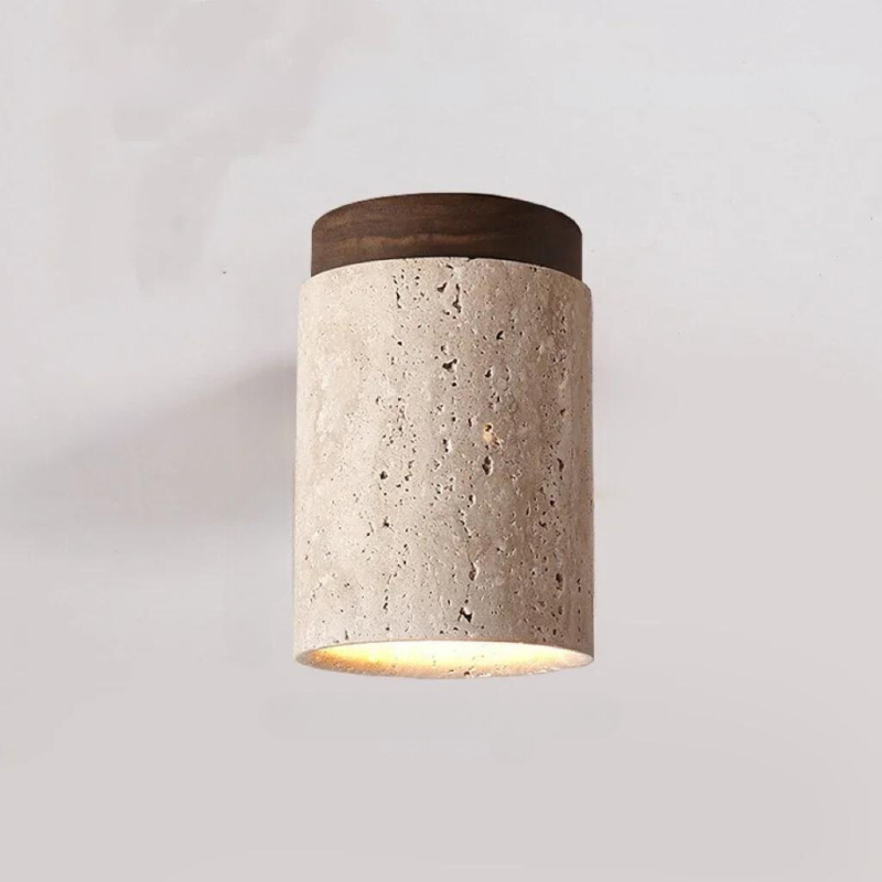 ÉclatPierre – Luksus Travertin LED Pendellampe for Hall Luvikno