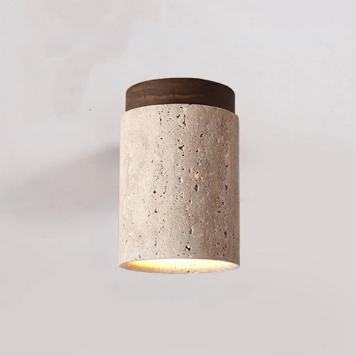 ÉclatPierre – Luksus Travertin LED Pendellampe for Hall Luvikno