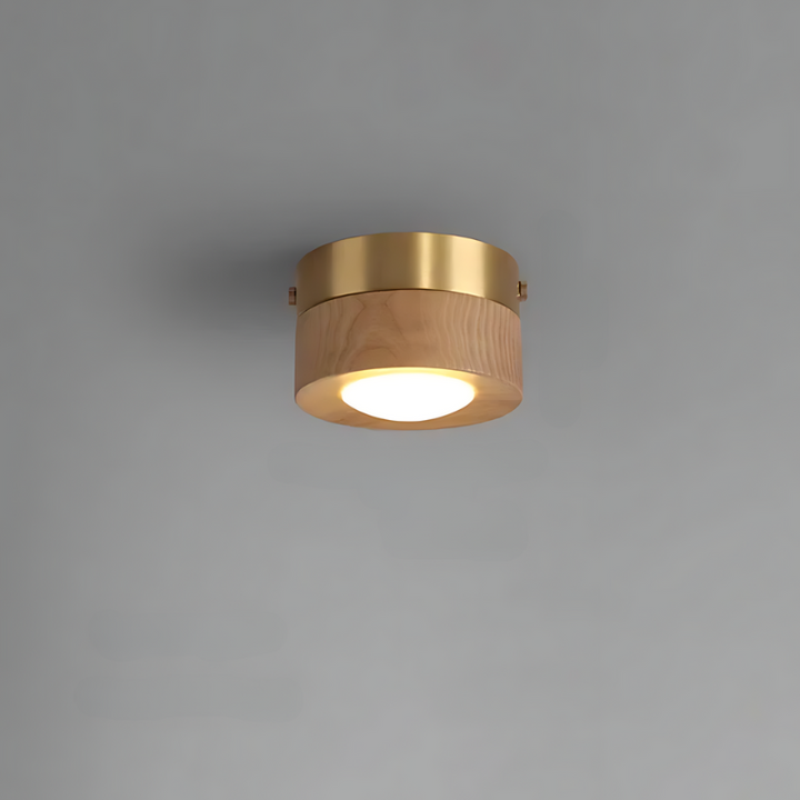Luvikno | Valnøtt taklampe med LED spotlight