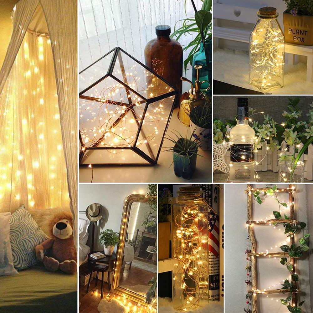 LED Vinflaske Lys Kork Nattlys DIY Dekor Hev - Bit | Luvikno