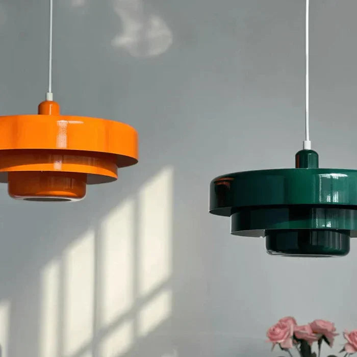 Vintage LED-Pendellampe | Flerlags metall i nordisk design | Fler farger