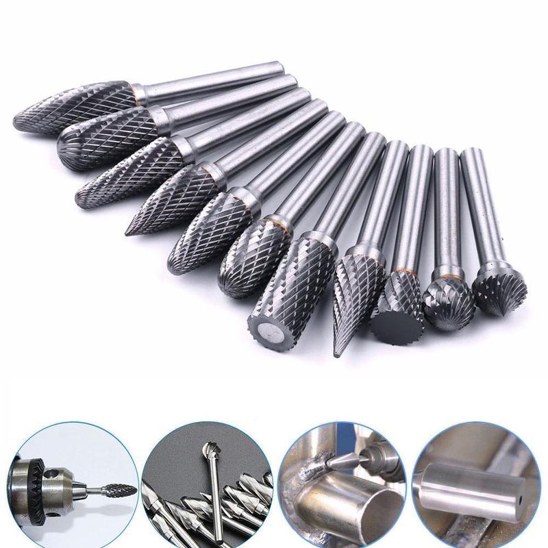 Tungsten Carbide Slipeskaft (10 PCS) | Luvikno