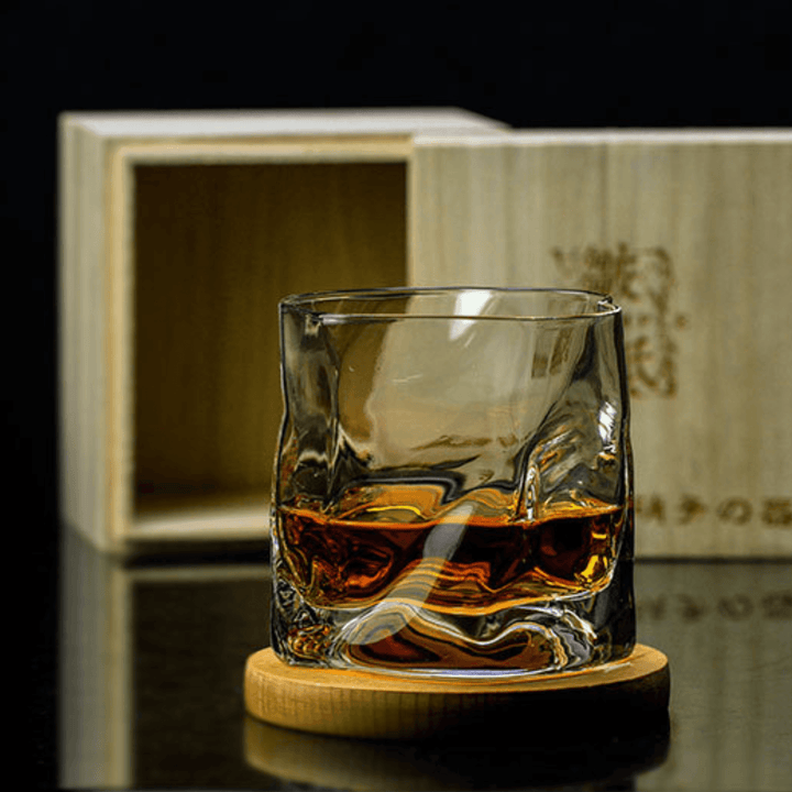 Japansk Edo Kiriko Krumpe Kropp Whisky Glass | Luvikno