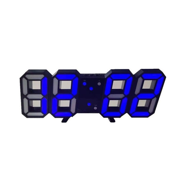 Luvikno | Digital 3D LED Veggklokke – Moderne Design med Dimmefunksjon og Optimal Synlighet