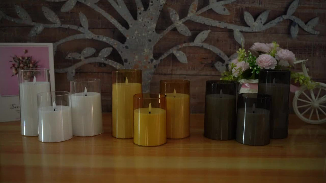 GlowLights – Sett med 3 LED-lys med fjernkontroll Luvikno