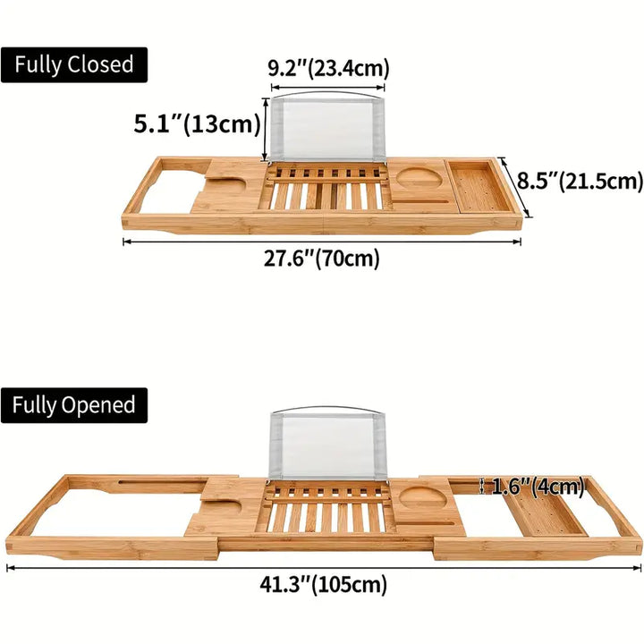 Premium Bamboo Utvidbart Badekarbrett Luvikno