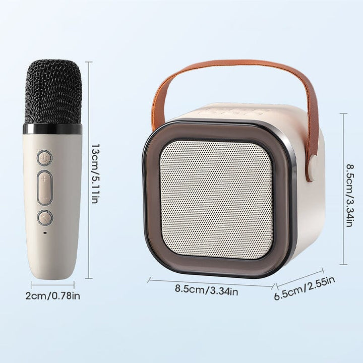 Mini karaoke maskin med trådløse mikrofoner | Luvikno