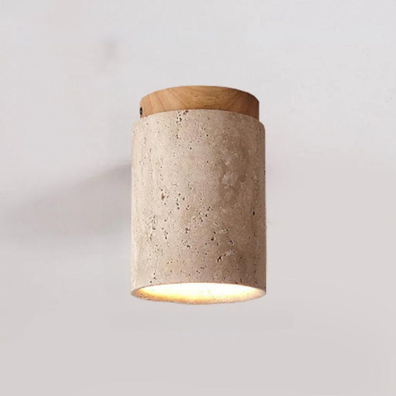 ÉclatPierre – Luksus Travertin LED Pendellampe for Hall Luvikno