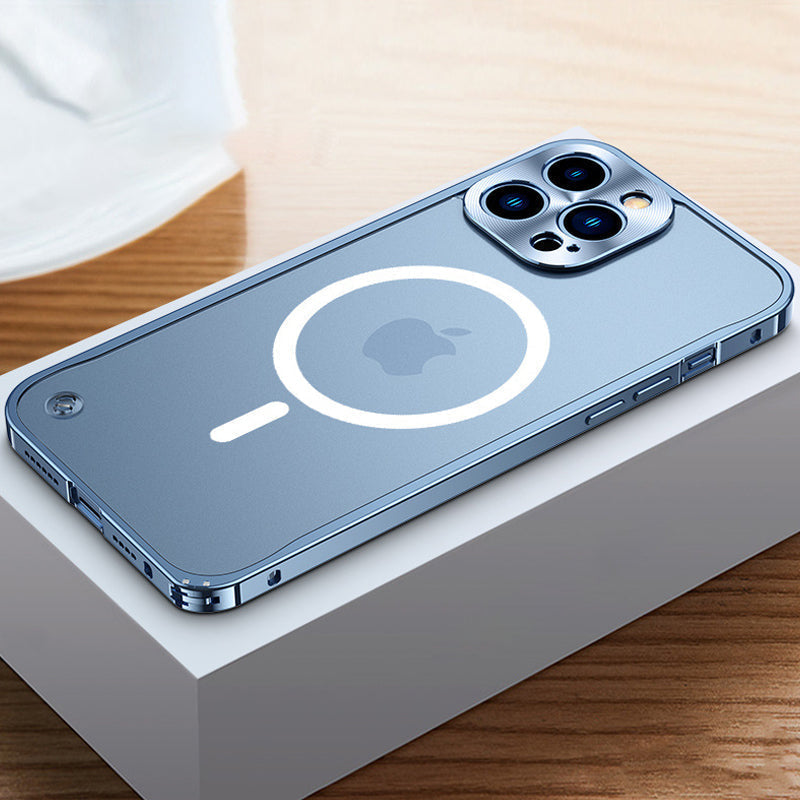 Magnetisk deksel for iPhone med metallramme | Luvikno