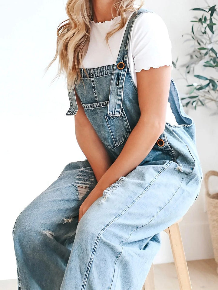 Luvik | Olkaimeton Rentoa Denim Haalaripuku