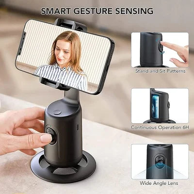360° Rotasjon Smart Auto Ansikt Objektsporing Holder