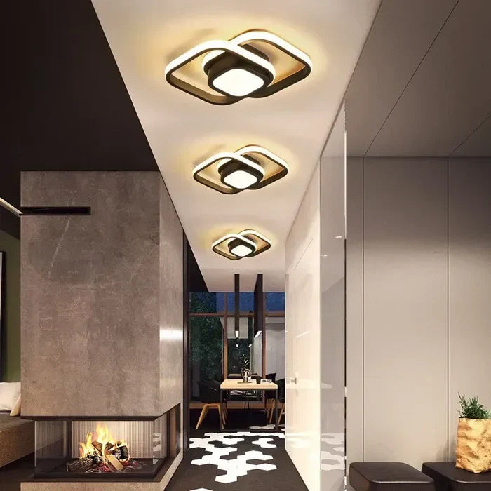 Moderne LED Taklampe med Dobbelt Ringdesign - Twilight Rings | Luvikno
