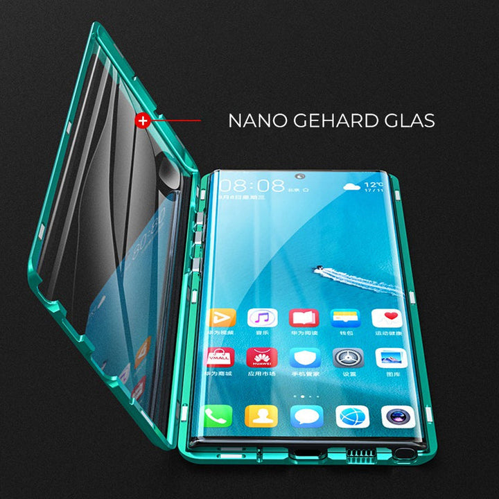 herdet glass Dobbeltsidig telefonveske for Samsung