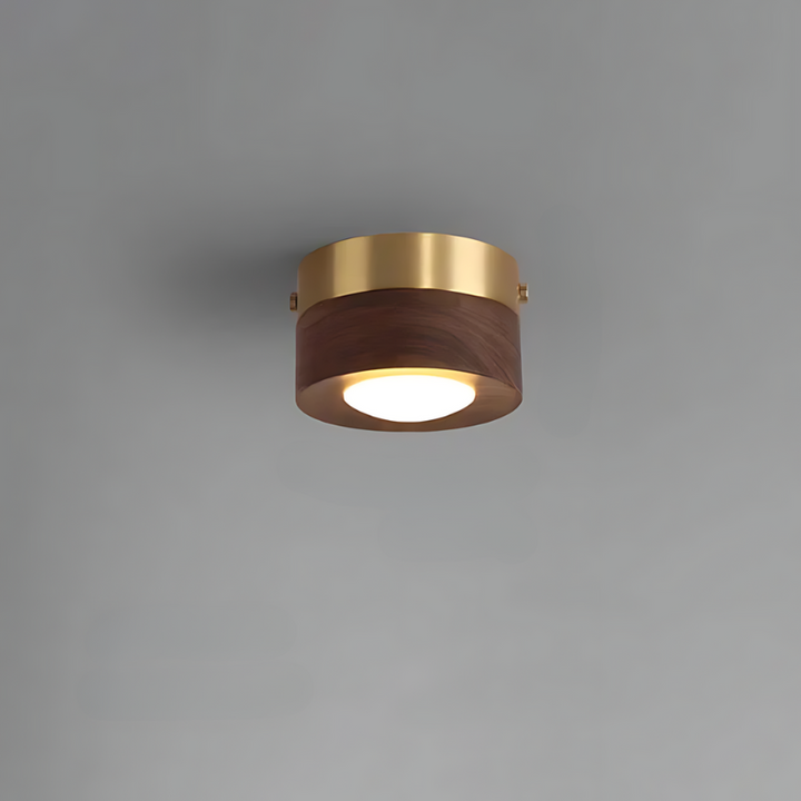 Luvikno | Valnøtt taklampe med LED spotlight