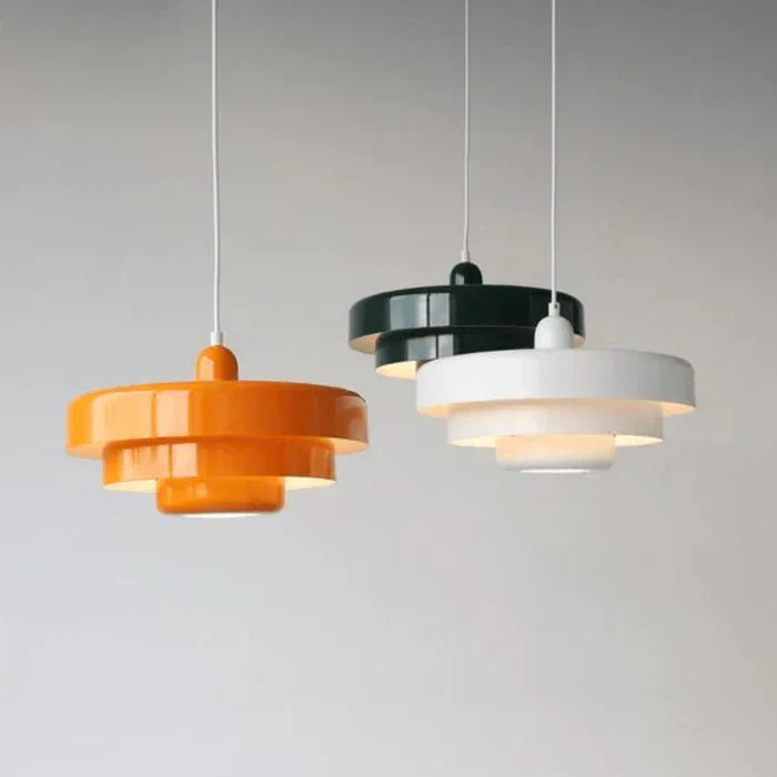 Vintage LED-Pendellampe | Flerlags metall i nordisk design | Fler farger