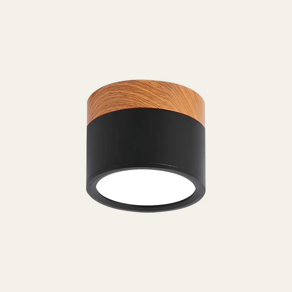 Taklampe med rosa flush trefinish Luvikno