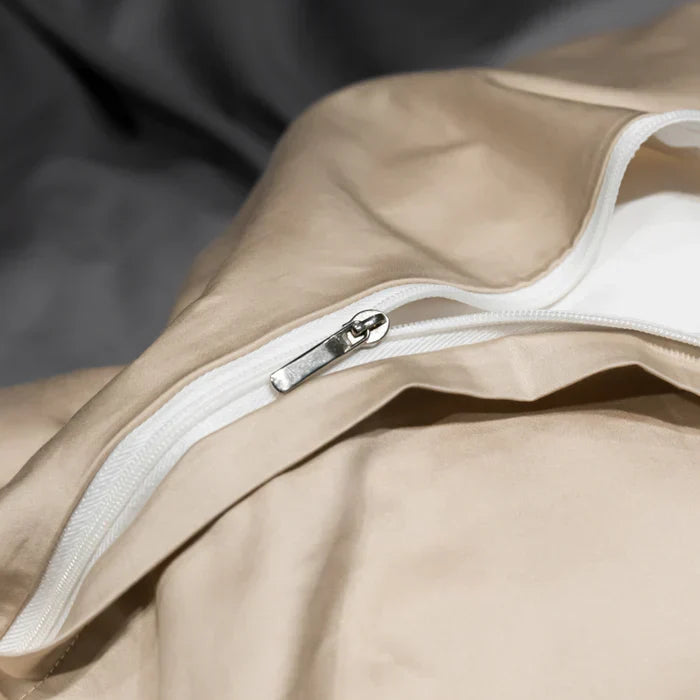 Satin Bomull Brodert Sengetøy Sett - Luxora | Luvikno