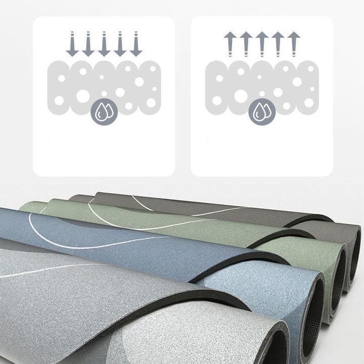 Luvikno | Absorberende Mikrofiber Bade matte | Hurtigtørkende Myk Badegulvmatte for Dusj & Bad Bruk