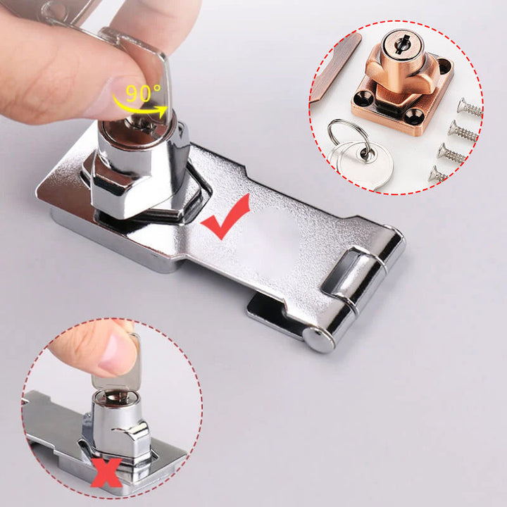 Dørvrider-lås | Montering uten boring med nøkkel