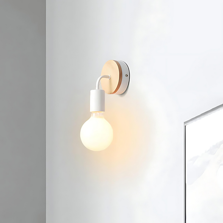 Nordisk vegglampe med lyspære - Tidøs belysning | Luvikno