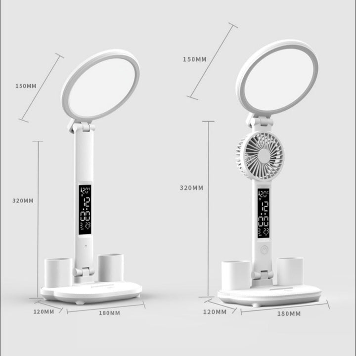 LED bordlampe med klokke og USB. | Luvikno