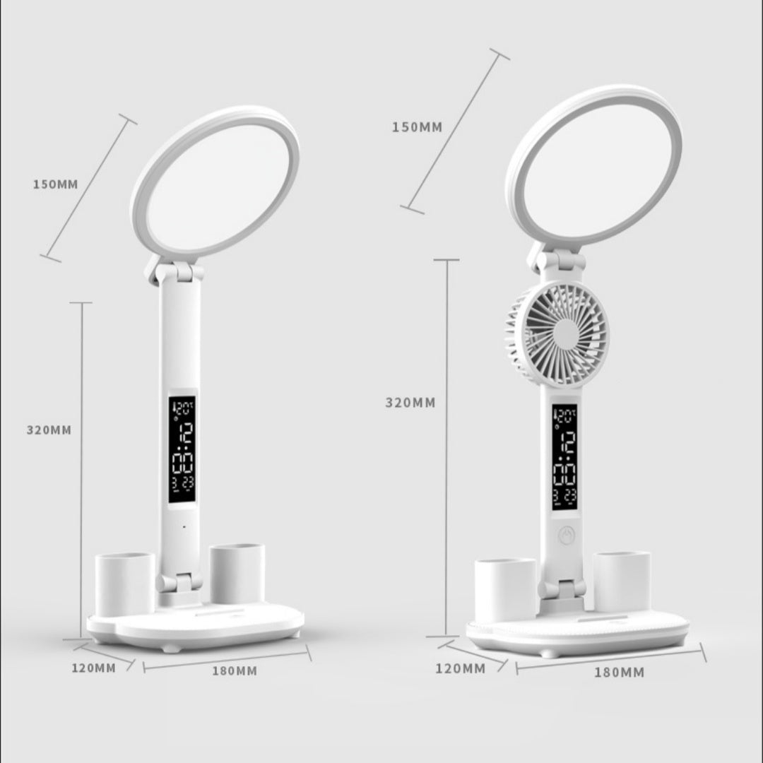 LED klok bordlampe med USB. | Luvikno