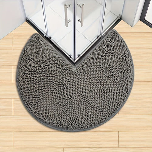 Rund LuxeChen Badmat Ultra-Myk Chenille – Antiskli & Hur tørk | Luvikno