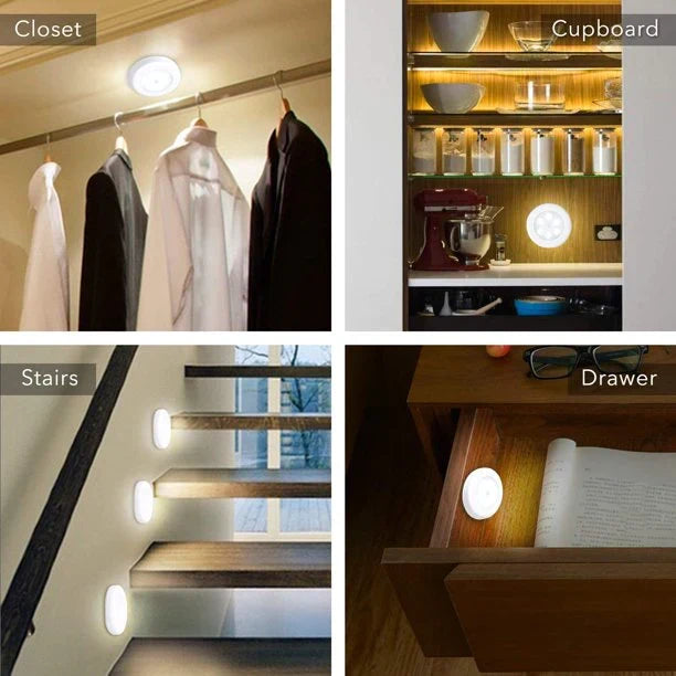 3 stk trådløse LED-lamper kleslys med fjernkontroll Luvikno
