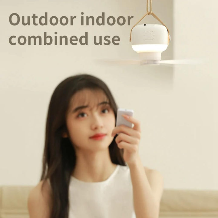 Airholm Hengende-Ventilator med LED Lys | Luvikno