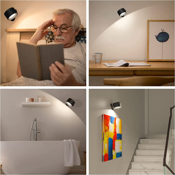 Luvikno | 360° Vegglampe - Trådløs oppladbar vegglampe