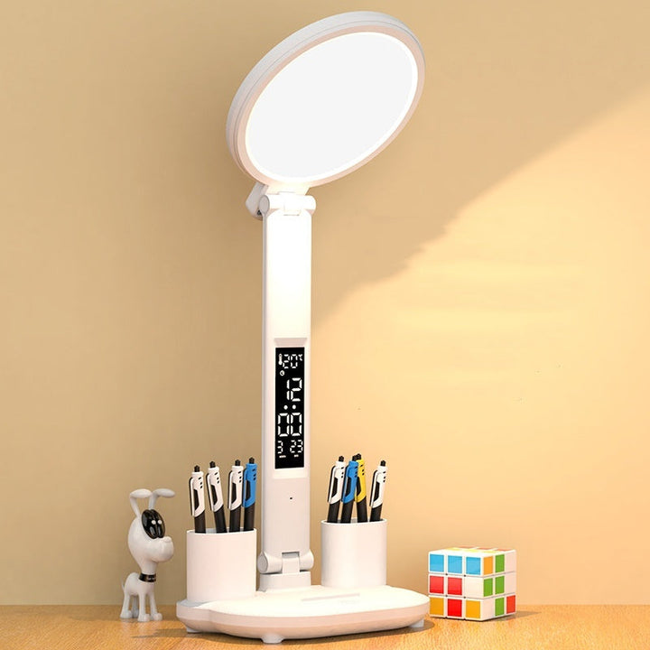 LED klok bordlampe med USB. | Luvikno