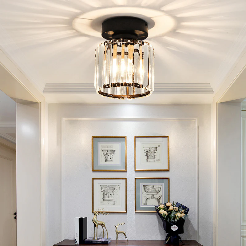 Taklampe Krystall Flush Mount Moderne Armatur Luvikno
