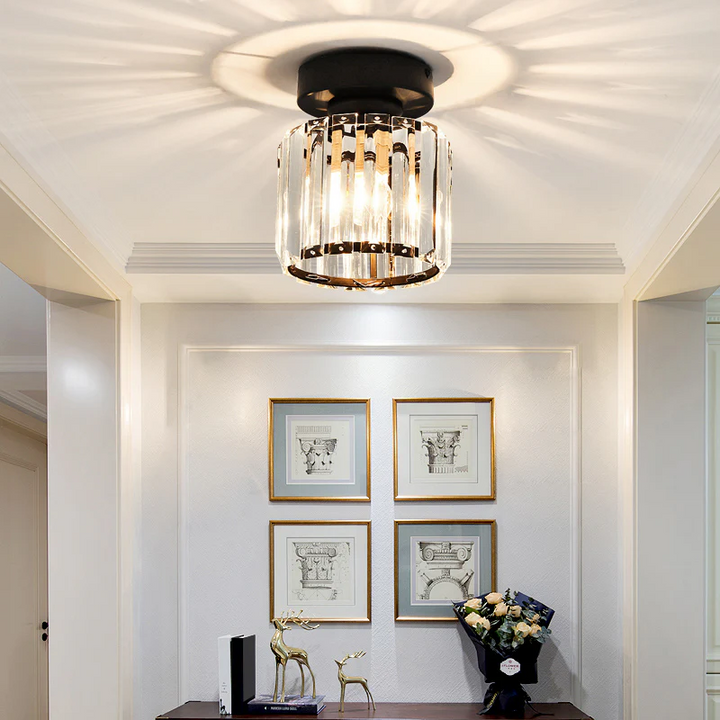 Taklampe Krystall Flush Mount Moderne Armatur Luvikno