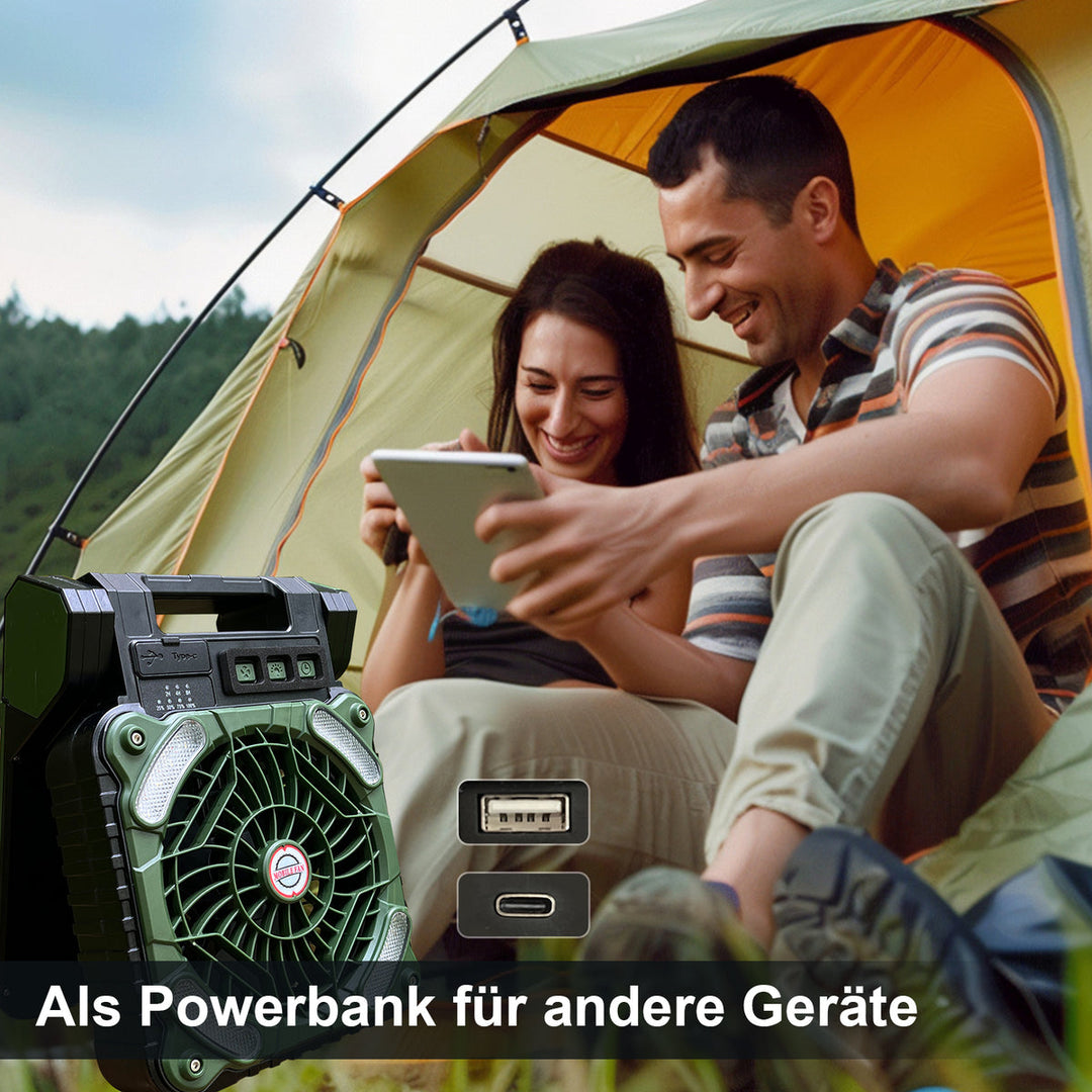 Bærbar solcelle campingvifte LED-lampe | Luvikno