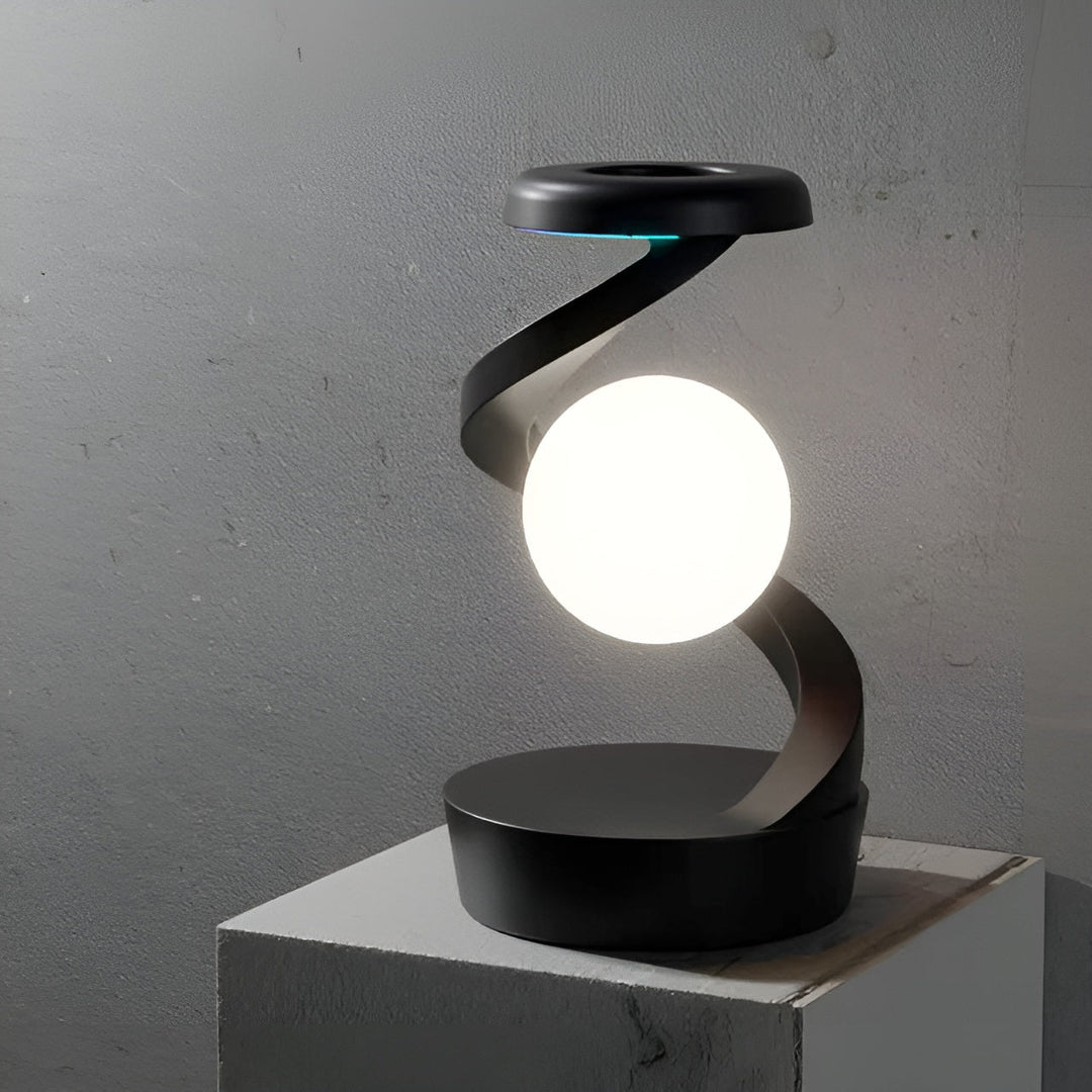 OrbitGlow Lampe - Stilig Belysning med Trådløs Lading | Luvikno