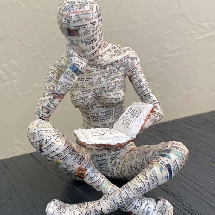 Resin Moderne Lesende Kvinne Statue Ornament i Form av en Lærer | Luvikno
