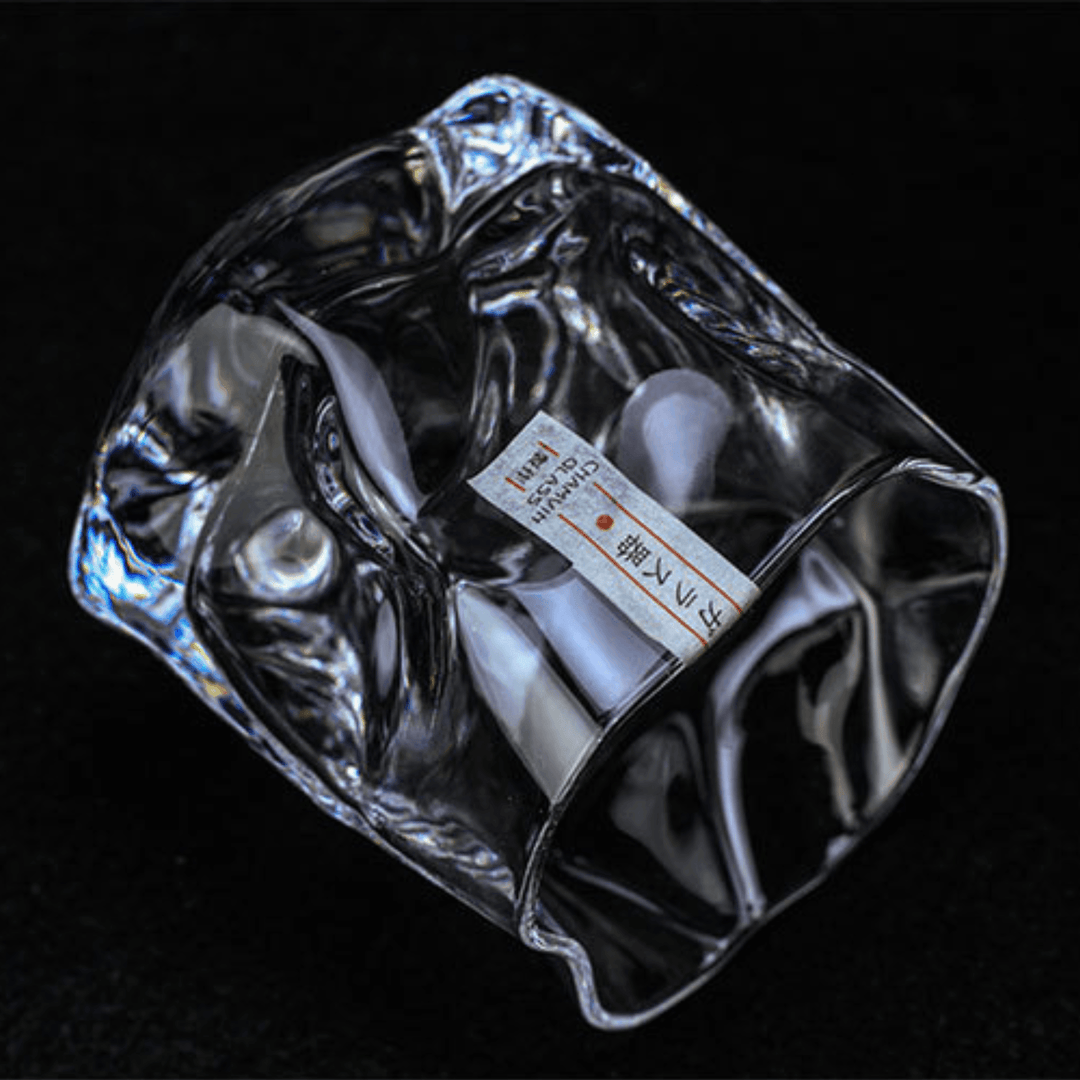 Japansk Edo Kiriko Krumpe Kropp Whisky Glass | Luvikno