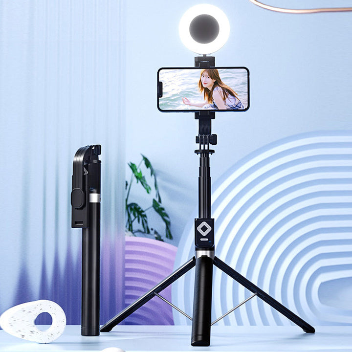 Selfie-stang med LED-tilleggslys | luvikno
