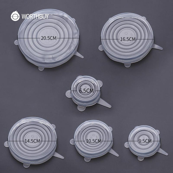 EcoLid - 6 Silikon Reusable Stretch Covers | Luvikno