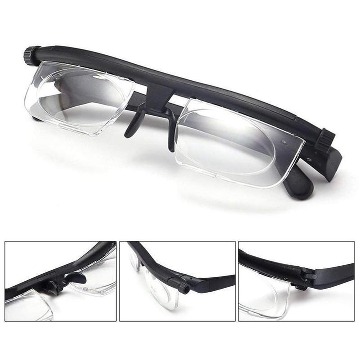Fokuserbar lesebrille Unisex | Justerbar zoom-linse | Svart