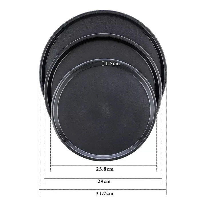 Sett av 3 Pizzapanner Non-Stick Luvikno