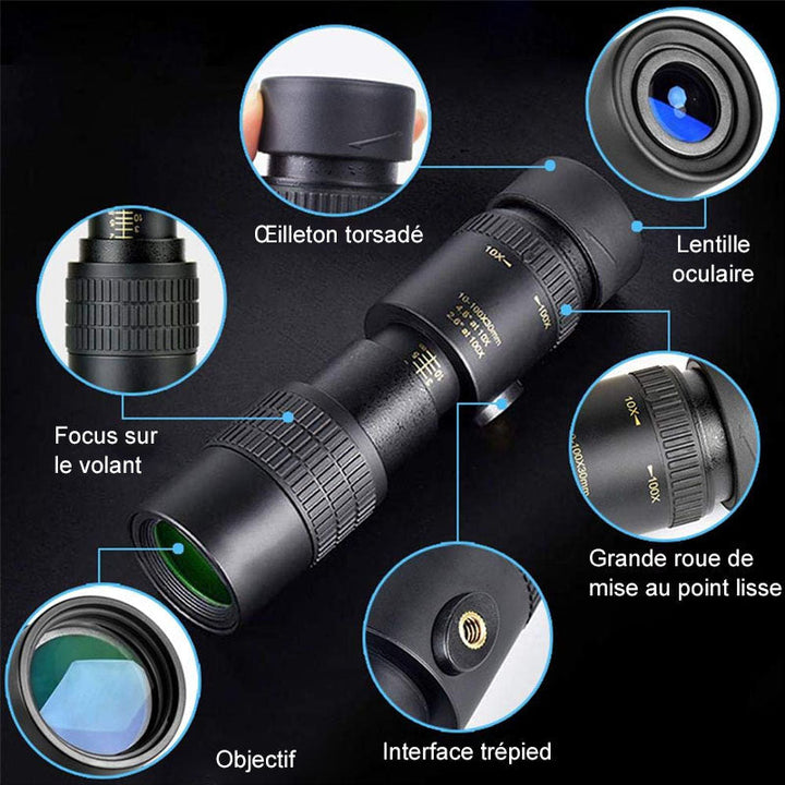 Super Telephoto Zoom Monokulært Teleskop 4K | Luvikno