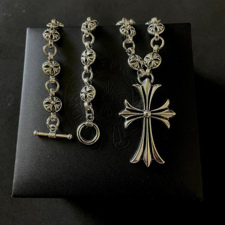 Luvikno | Gothic Cross Pendant Necklace
