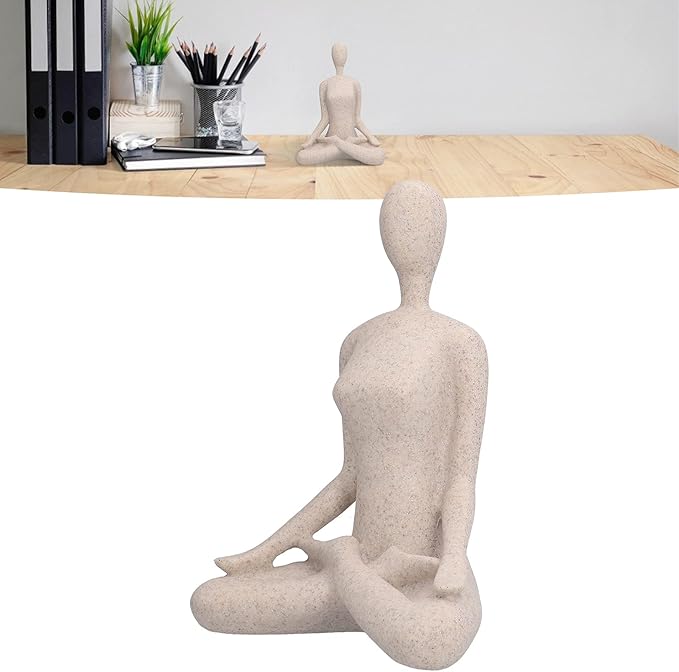 ZenJoy Kvinne i Yoga Figur – Moderne Interiørdekorasjon laget av Resin | Luvikno
