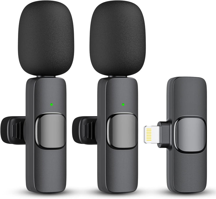 Luvikno | 2-Pack Trådløs Mikrofon for iPhone iPad
